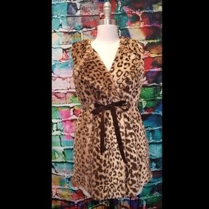Ultra Plush Faux Leopard Fur Vest